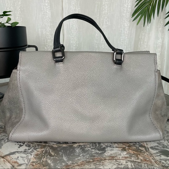 Coach Colorblock Mixed Leather Fulton 25006 DK/Heather Gray Black $350 - Picture 2 of 13